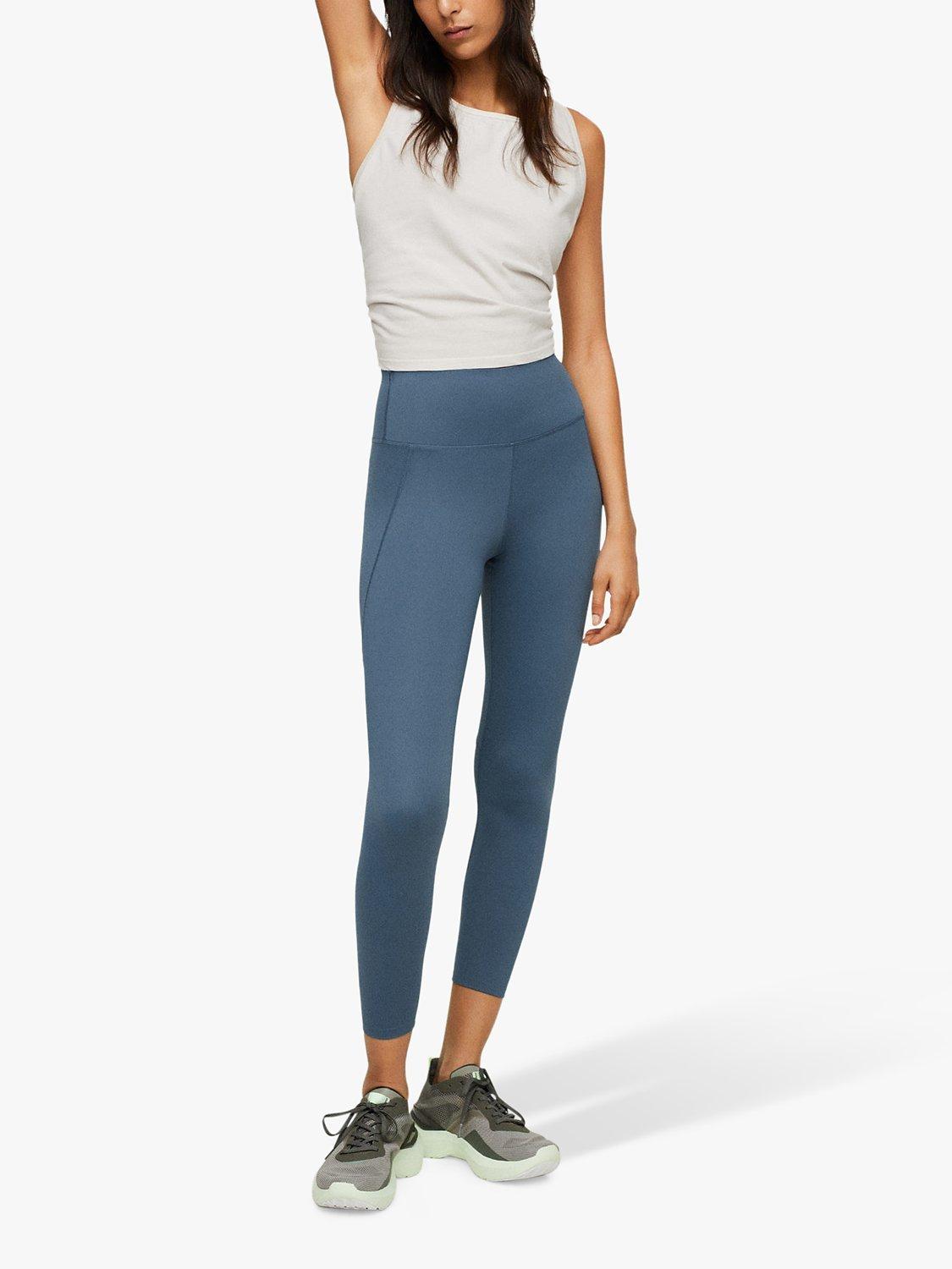 Product image 2 of 8, which shows Mango Basic Leggings, Blue, XL