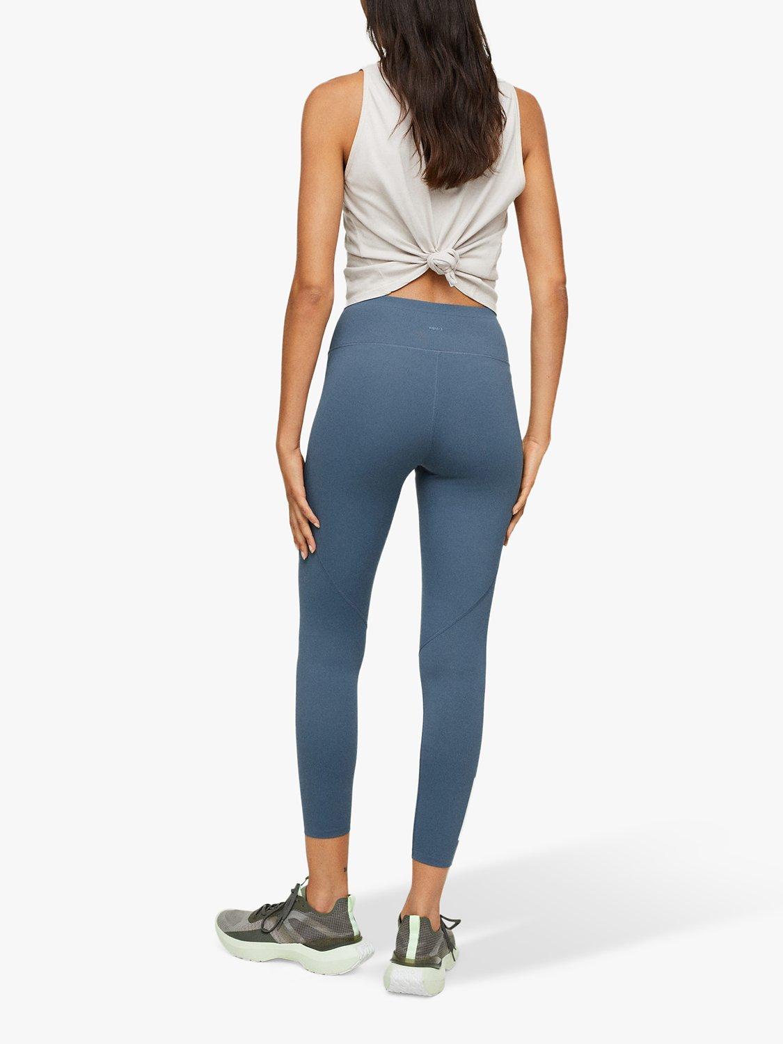 Product image 3 of 8, which shows Mango Basic Leggings, Blue, XL