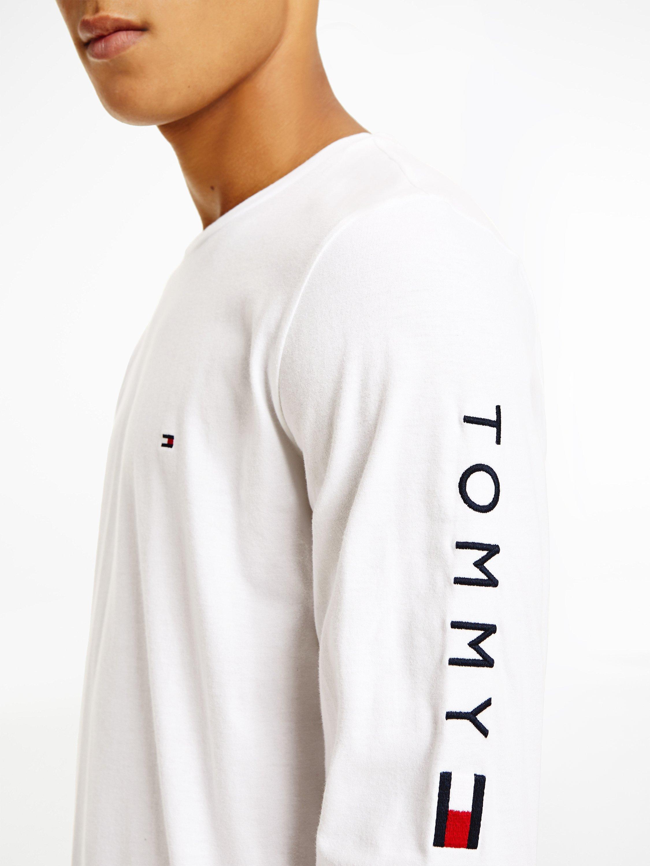 Product image 3 of 6, which shows Tommy Hilfiger Logo Long Sleeve T-Shirt, White, XXXL