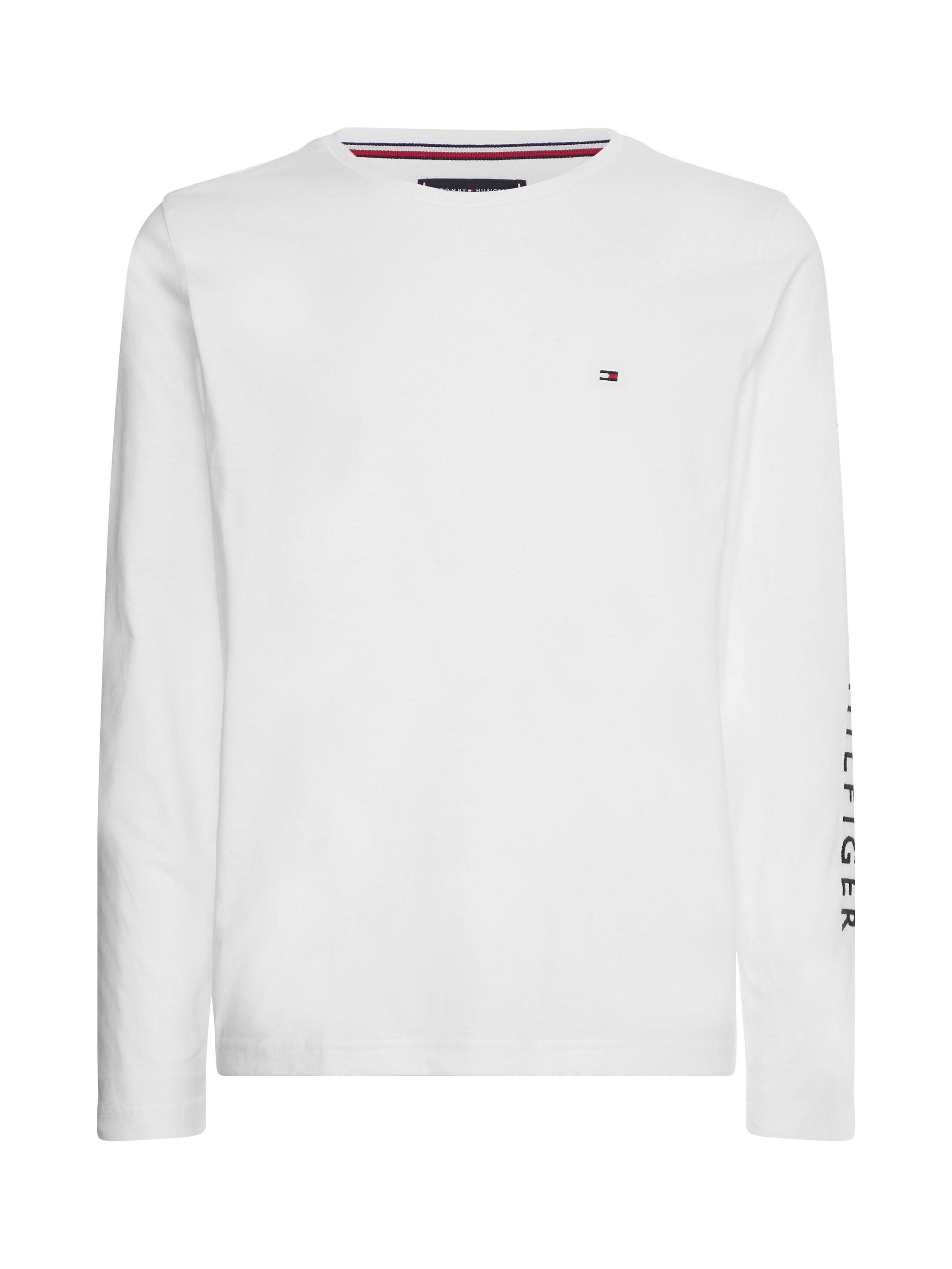 Product image 4 of 6, which shows Tommy Hilfiger Logo Long Sleeve T-Shirt, White, XXXL