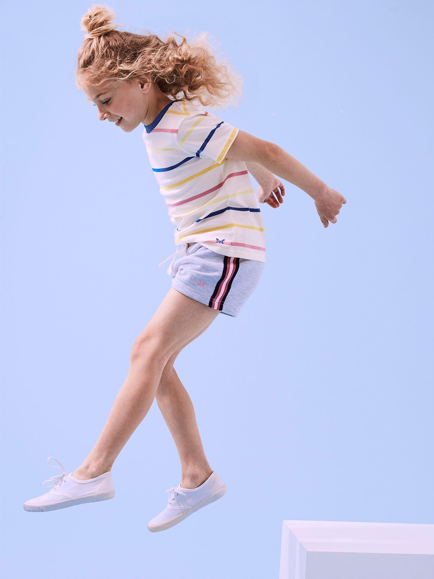 Product image 2 of 2, which shows Crew Clothing Kids' Shorts, Marl Grey, 4-5 years