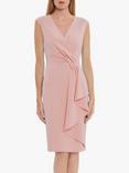 Gina Bacconi Inona Moss Crepe Dress, Rose Peach