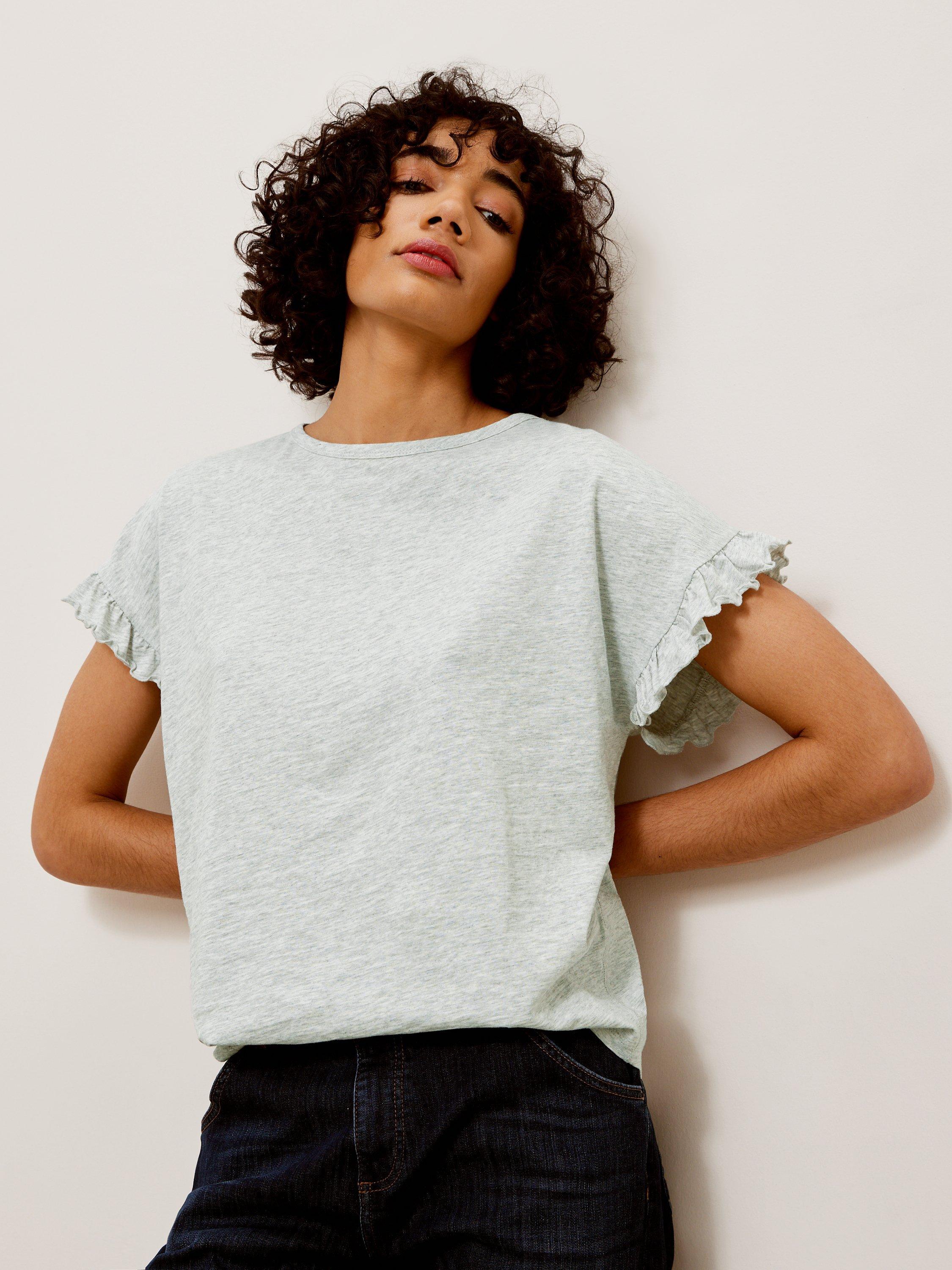 AND/OR Francesca Ruffle Sleeve T-Shirt