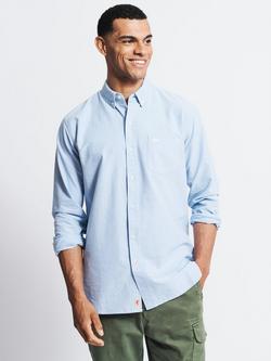 Aubin Aldridge Cotton Long Sleeve Collar Shirt, Pale Blue