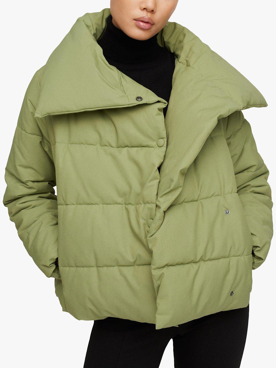 Mango John Quilted Jacket Green