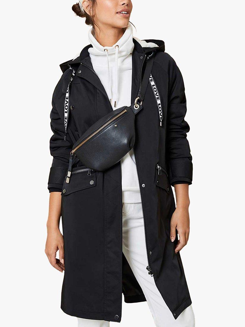 Mint Velvet Light Popper Parka Jacket Black