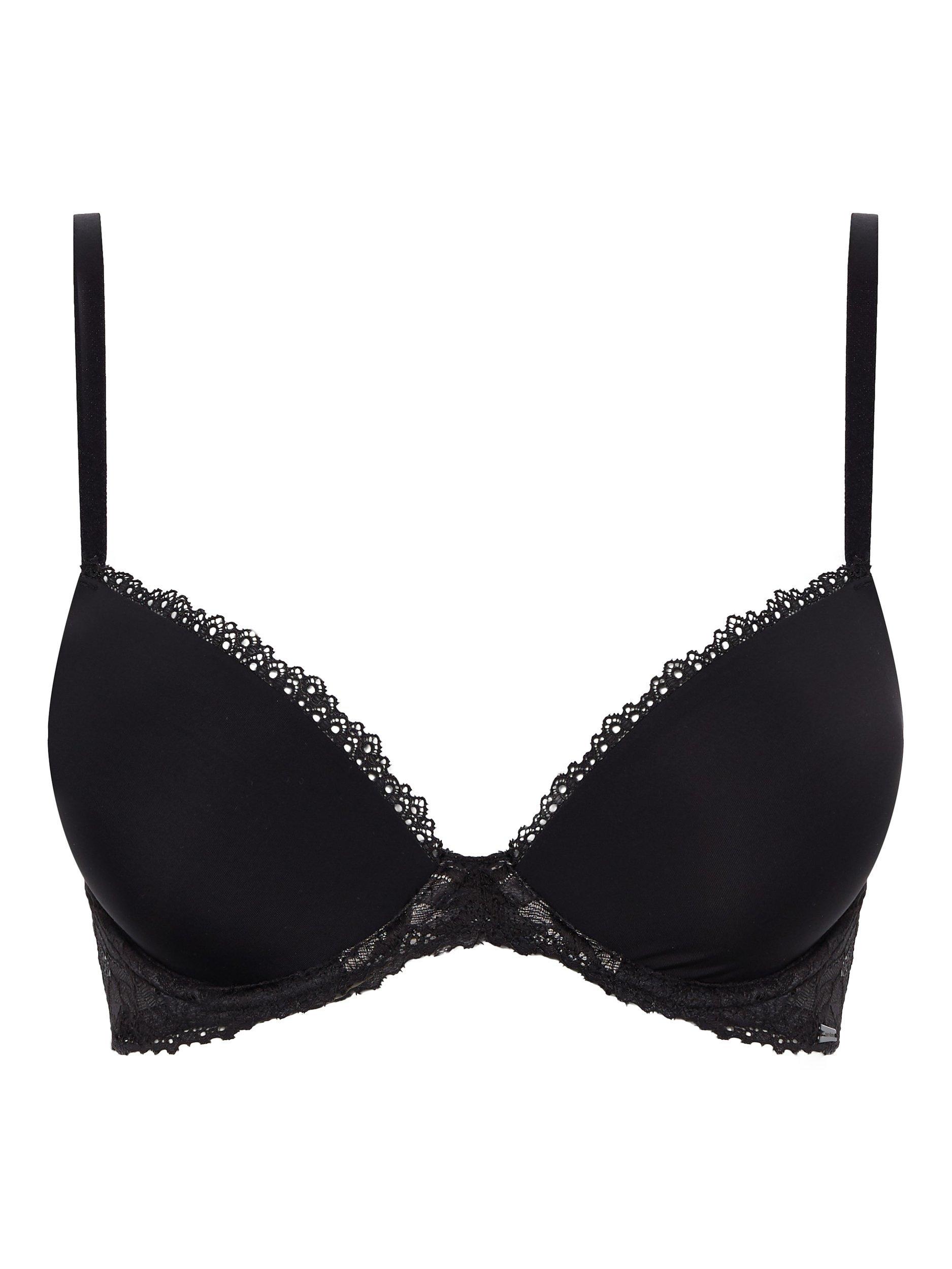 Calvin Klein Seductive Comfort Lotus Lift Demi Bra, Black, 30C