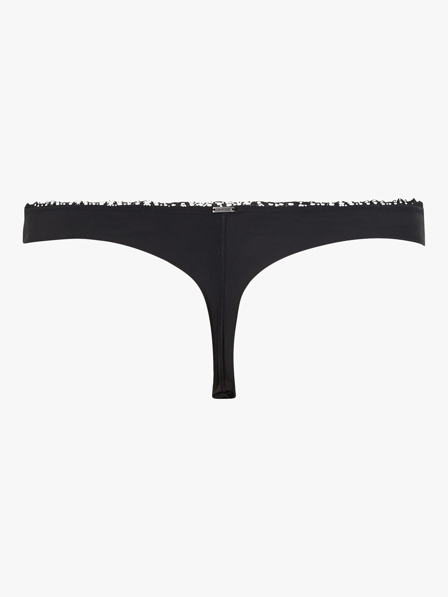 Calvin Klein Seductive Comfort Thong, Black, XS