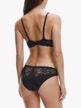 Calvin Klein Seductive Comfort Lace Trim Bikini Knickers, Black