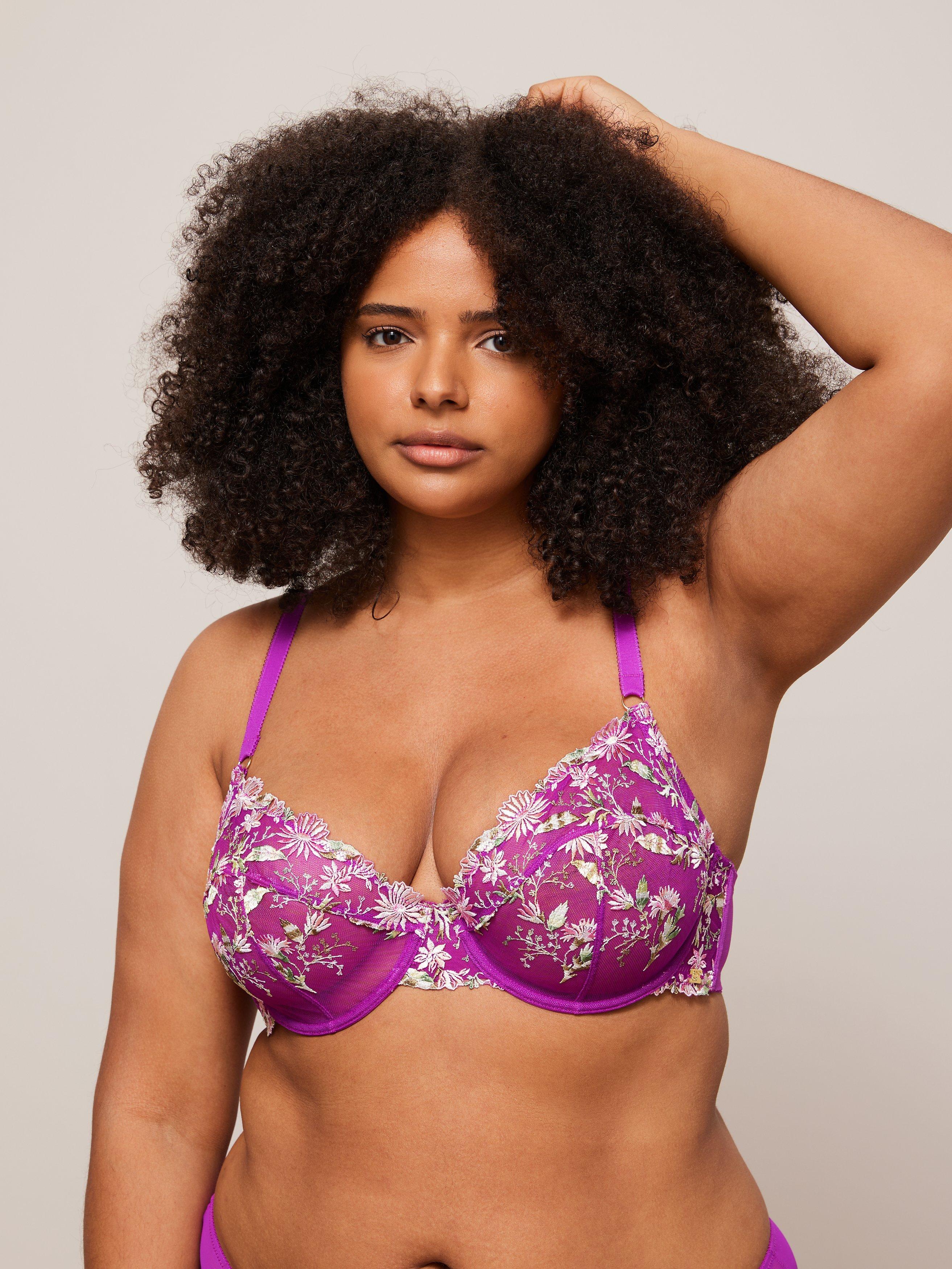 AND/OR Kiki Ombre Full Support Balcony Bra, Orchid, E-G Cup Sizes
