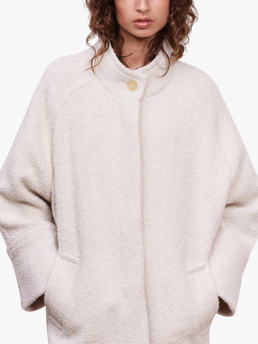 Gerard Darel Soana Cocoon Coat, White