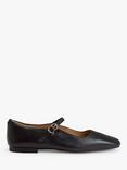 John Lewis Harrietta Mary Jane Leather Pumps, Black