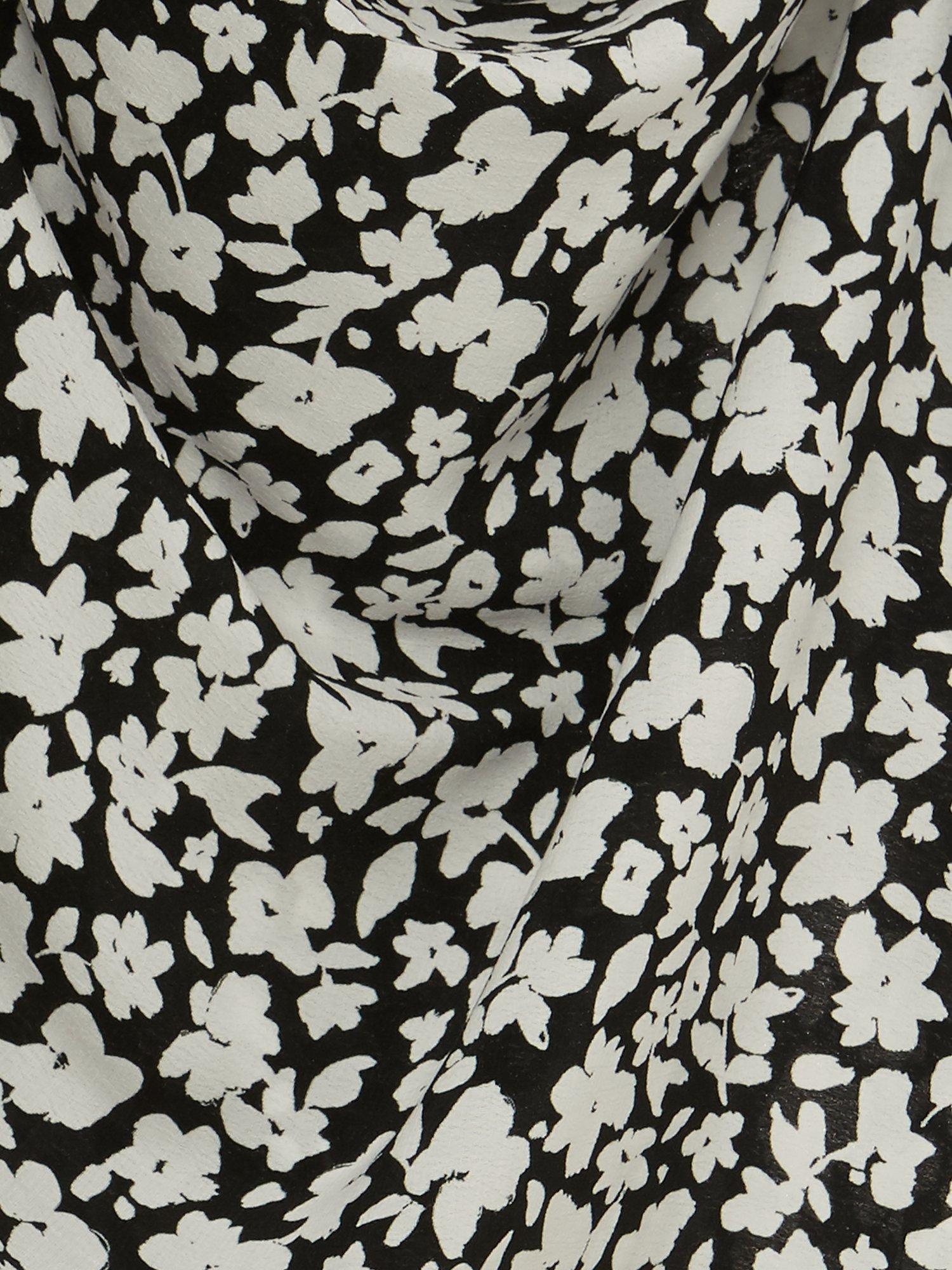 Product image 6 of 7, which shows Phase Eight Phillipa Floral Dress, Black/White, 14