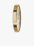 Mondaine Official Swiss Railways Wall Clock, Brushed Gold