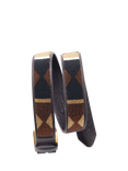 KOY Maasai Dunia Wide Belt, Brown/Gold