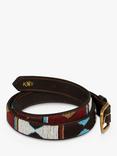 KOY Maasai Mwezi Narrow Belt, Turquoise/Gold