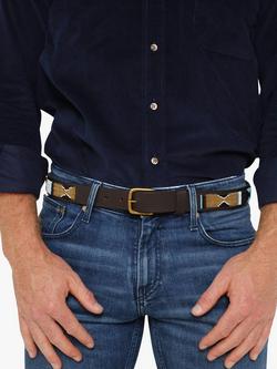 KOY Maasai Mwezi Narrow Belt, Turquoise/Gold - view 2, Turquoise/Gold