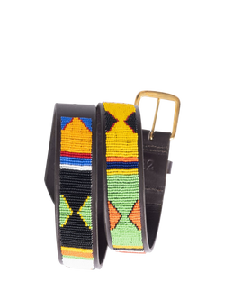 KOY Maasai Jua Wide Belt, Red/Yellow, Red/Yellow