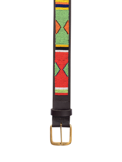 KOY Maasai Jua Wide Belt, Red/Yellow - view 2, Red/Yellow