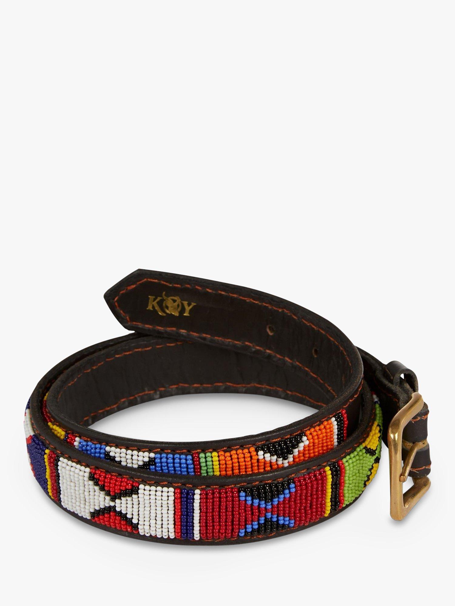 2024 Beaded maasai men leather belt