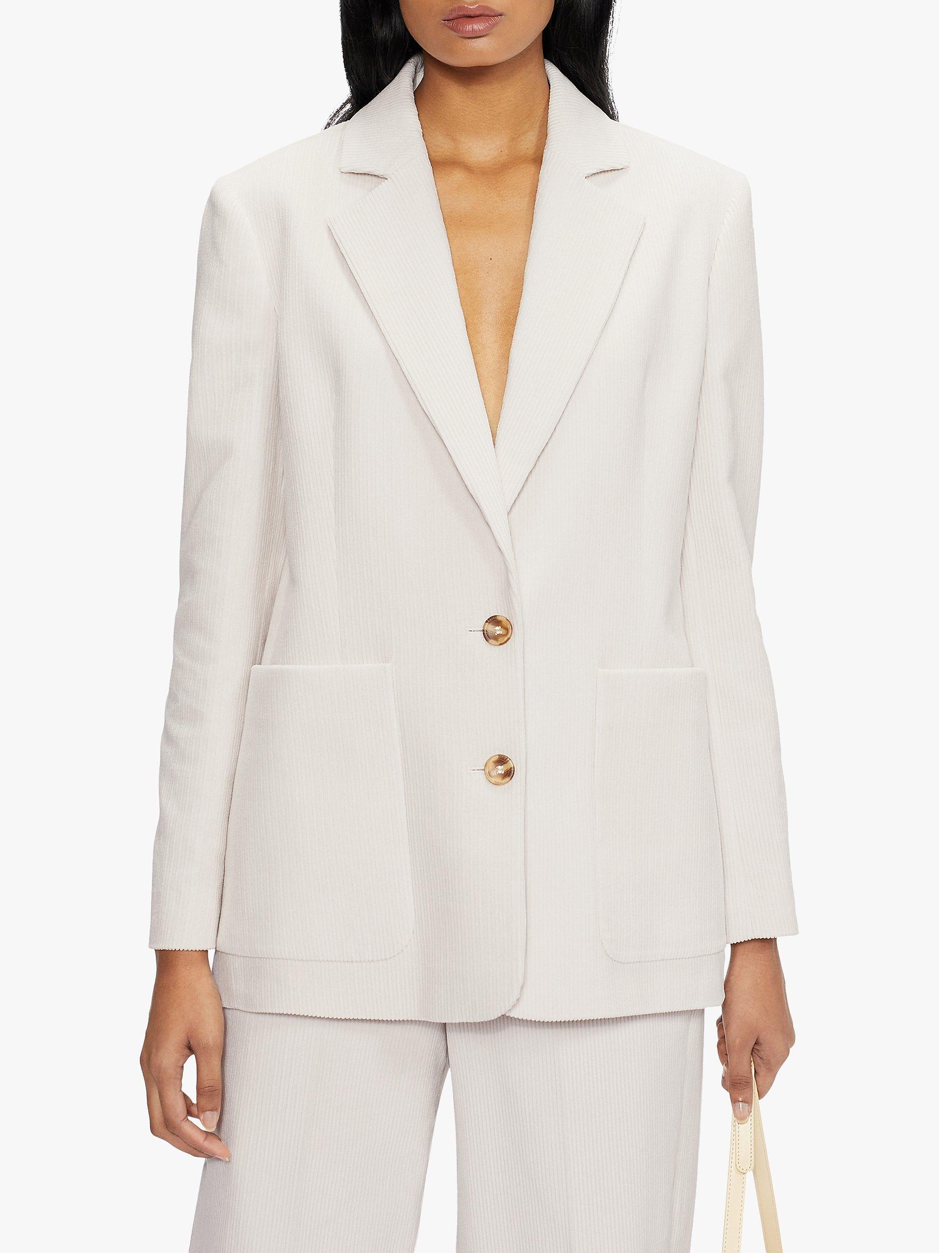 Ted Baker Benito Single Breasted Corduroy Blazer, White