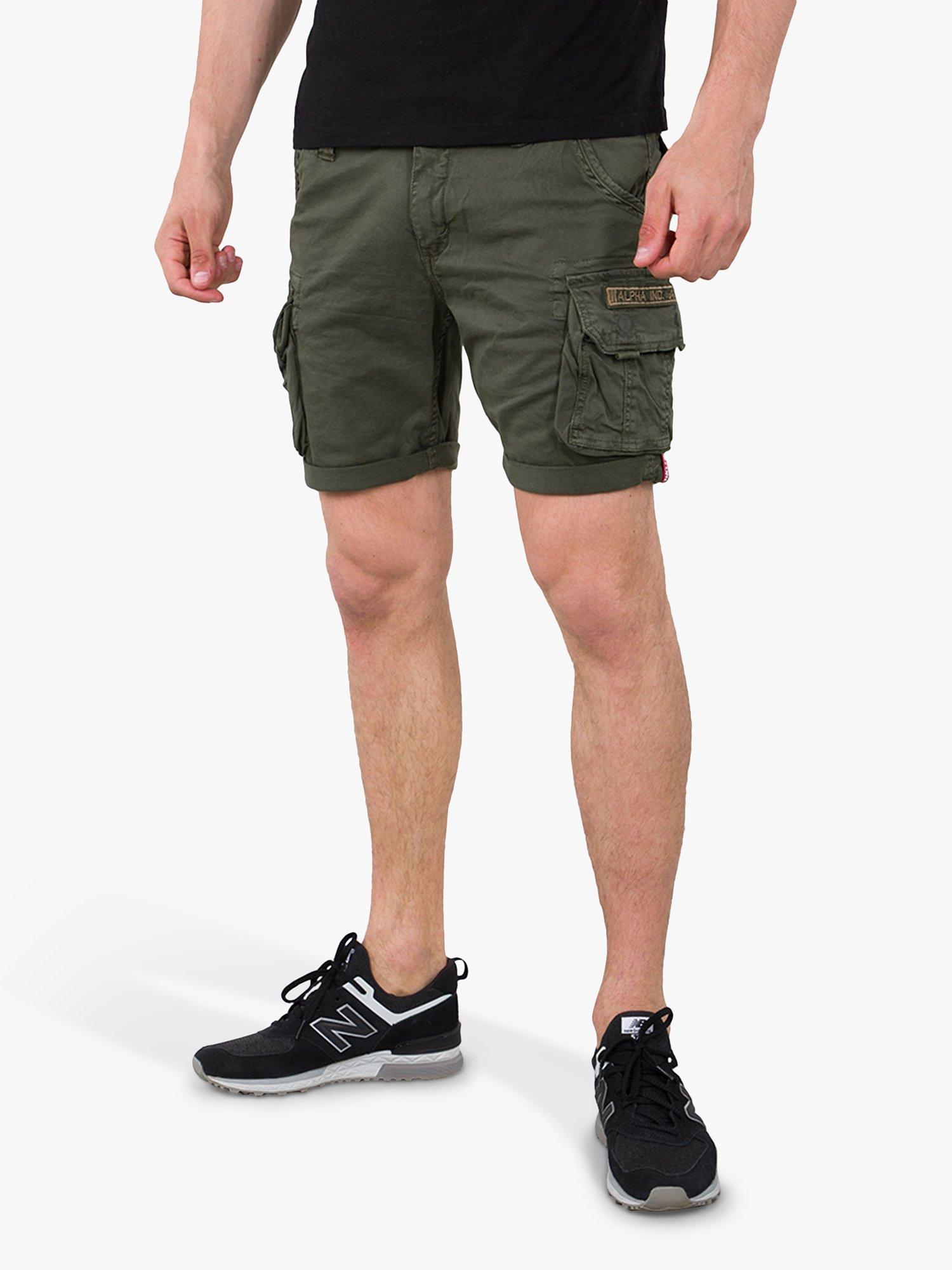 Alpha Industries Crew Cargo Shorts, 142 Dark Olive