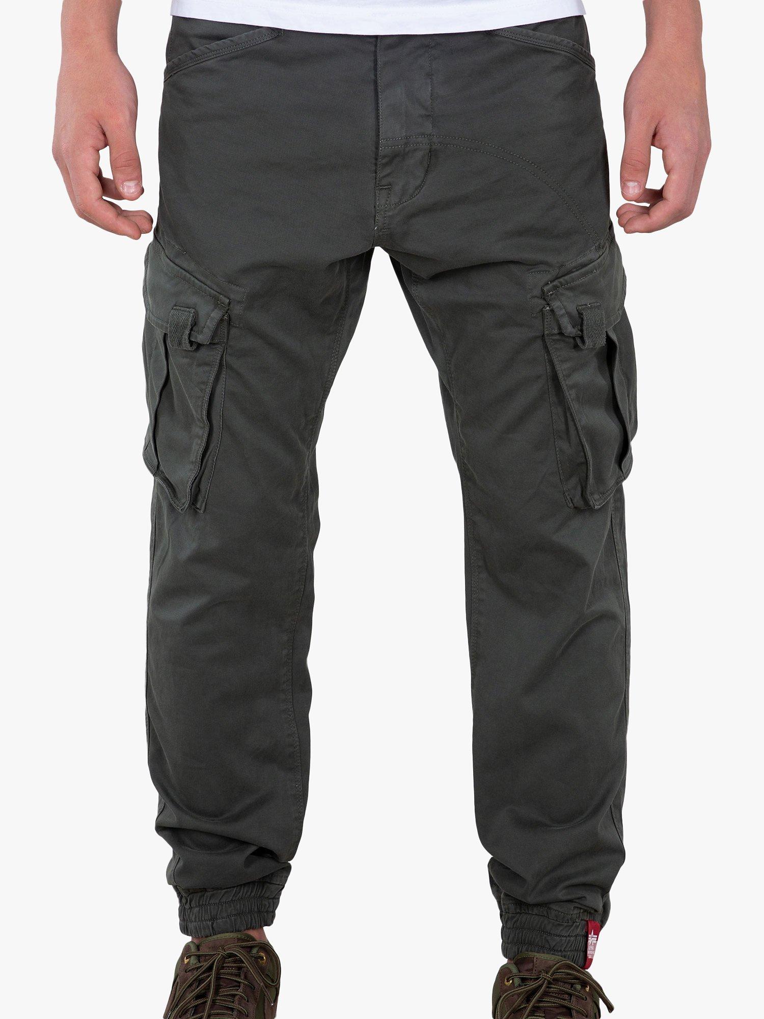 Alpha Industries Spy Pant Cargo Trousers, Grey/Black
