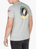 Alpha Industries X NASA Space Shuttle Logo Crew Neck T-Shirt, Grey