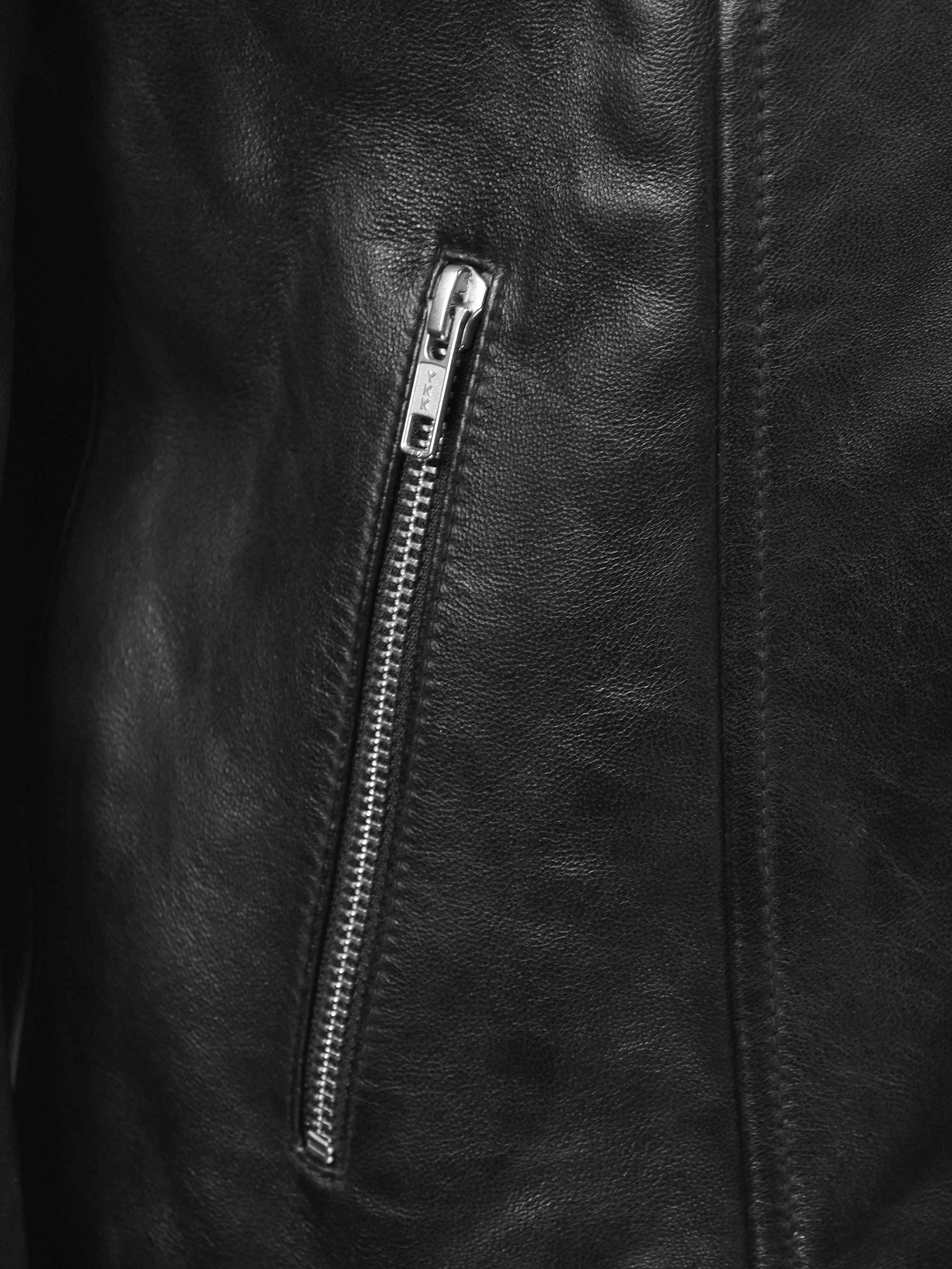 Product image 8 of 8, which shows Live Unlimited Curve Leather Jacket, Black, 12