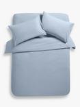 John Lewis Easy Care Organic Cotton 200 Thread Count Bedding, Blue