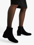 Dune London Pippie Suede Block Heel Ankle Boots