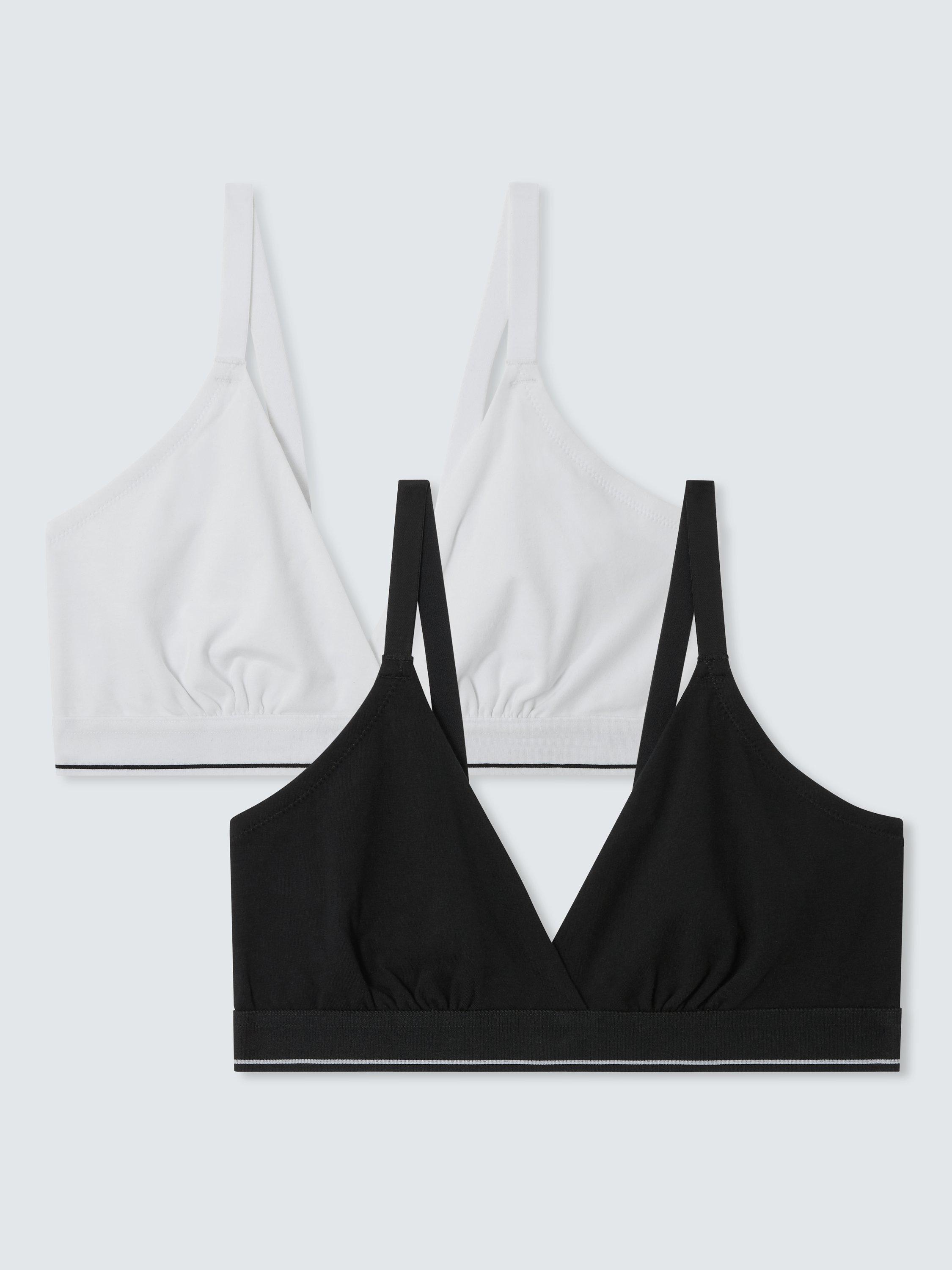 John Lewis Layla Nursing Bra, Pack of 2, Black/White