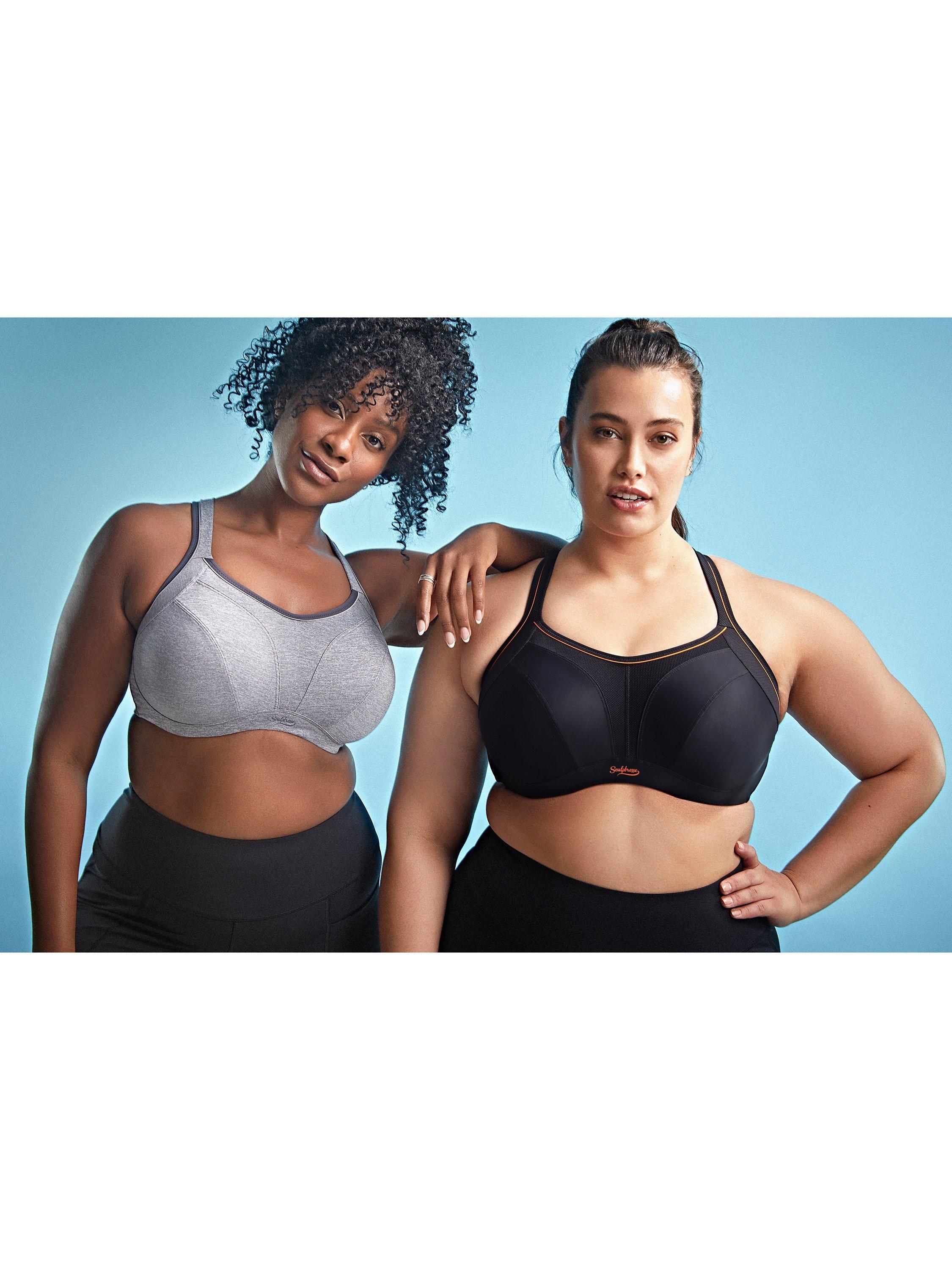Product image 5 of 6, which shows Sculptresse Activate Wired Non Padded Sport Bra, Black, 34E
