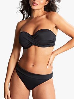 Panache Anya Riva Twist Bandeau Bikini Top, Black