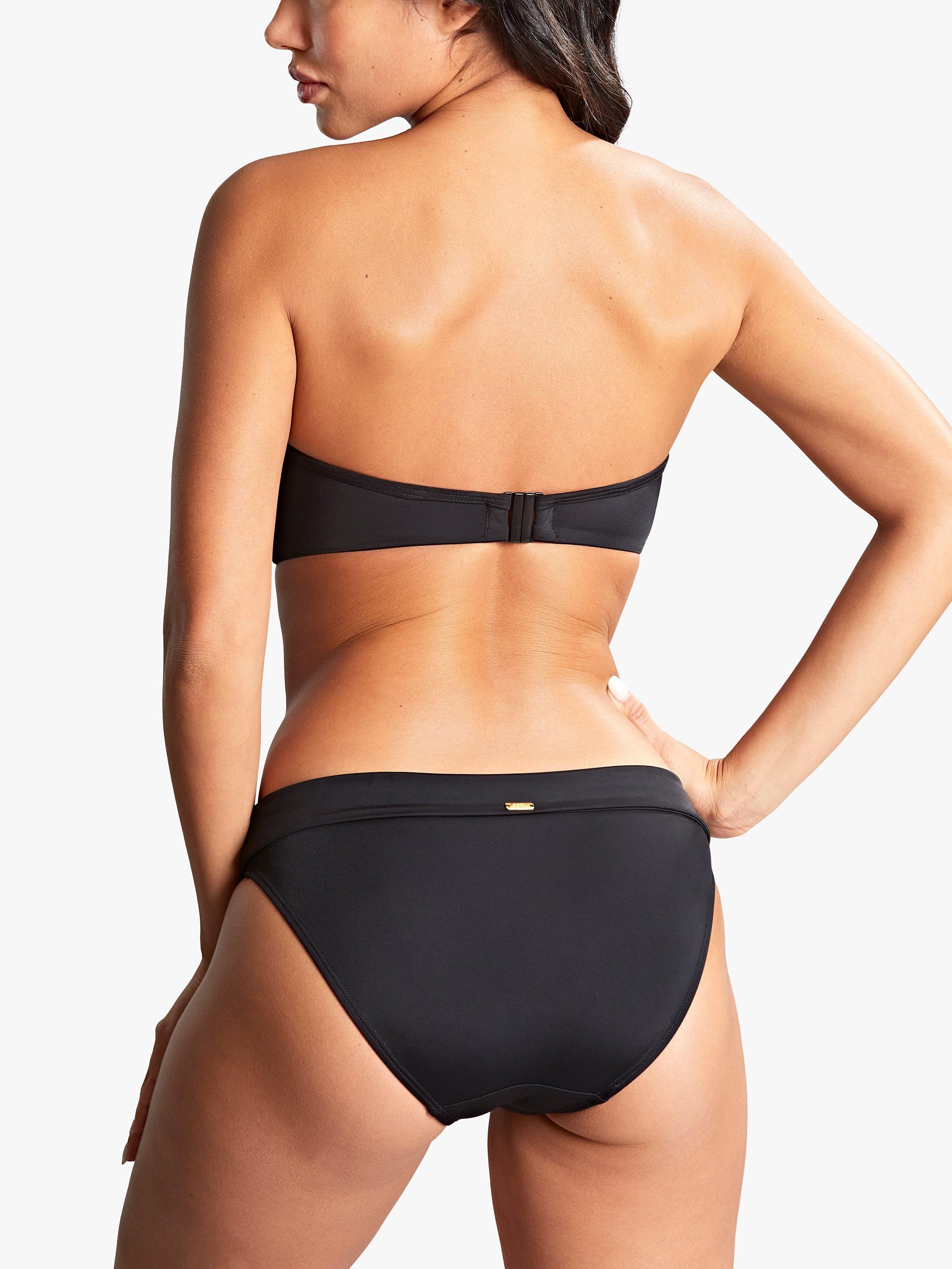 Product image 2 of 7, which shows Panache Anya Riva Twist Bandeau Bikini Top, Black, 30D