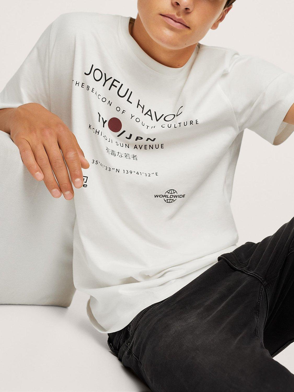 Mango Kids' Japan T-Shirt, White