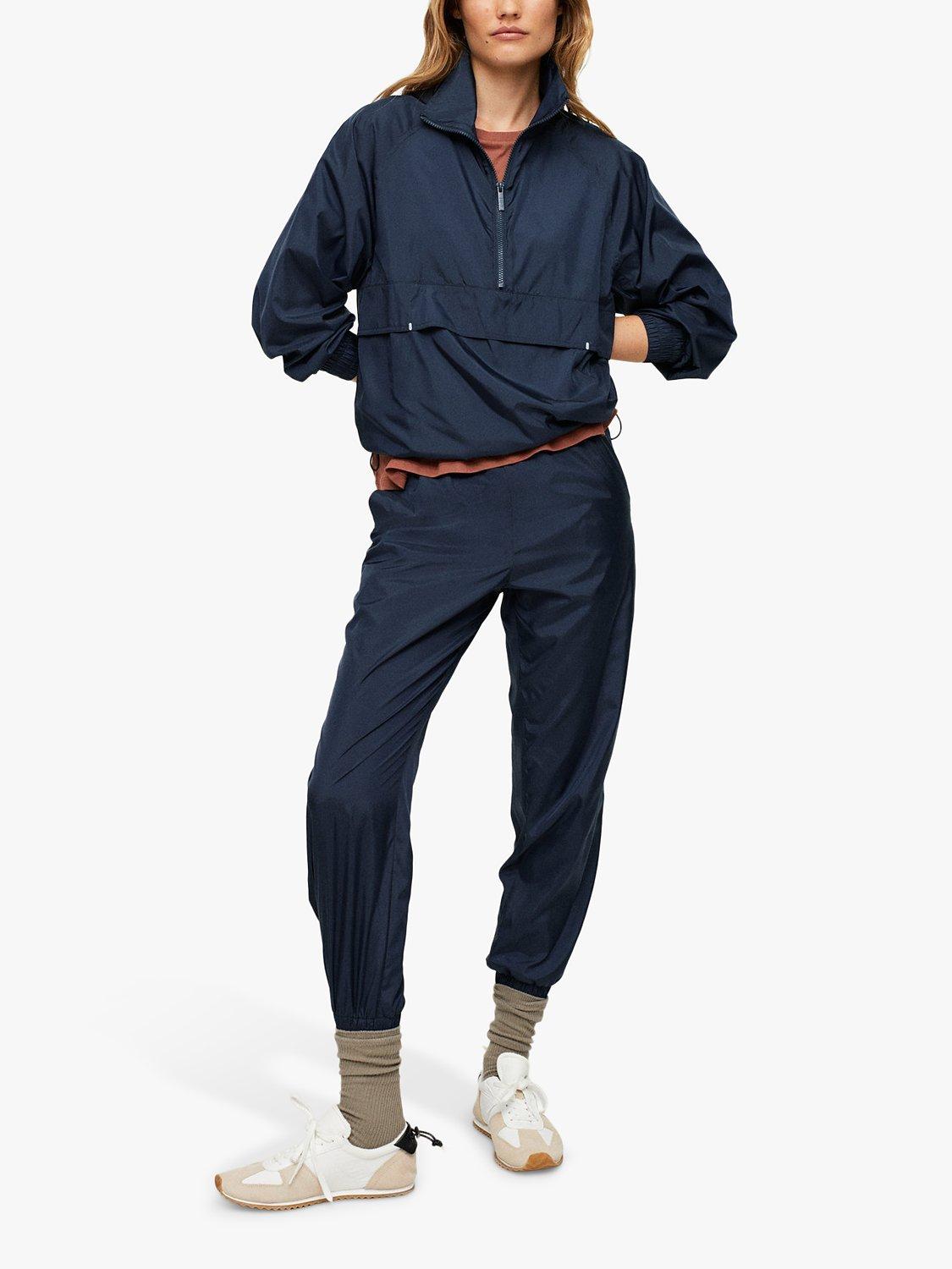 Product image 2 of 7, which shows Mango Gilda Jogger Trousers, Dark Blue, XS