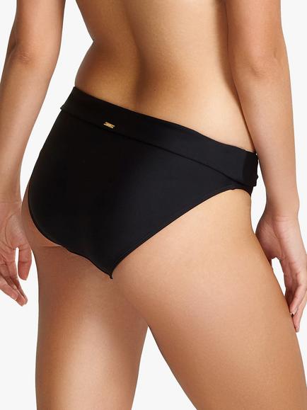 Panache Anya Riva Fold Top Bikini Bottoms, Black - view 2, Black