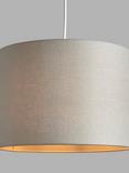 John Lewis Sophia Pure Linen Drum Lampshade, Grey