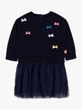 Billieblush Baby Bow Jumper Split Dress, Navy