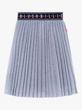 Billieblush Kids' Glitter Pleated Skirt, Silver