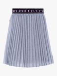 Billieblush Kids' Glitter Pleated Skirt, Silver