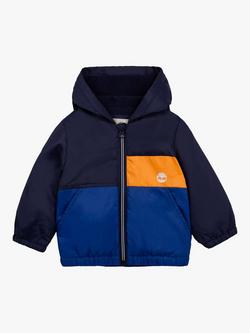 Timberland Baby Colour Block Windbreaker Jacket, Navy/Multi, Navy/Multi