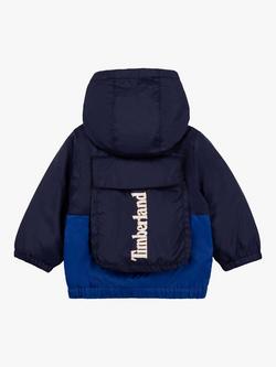 Timberland Baby Colour Block Windbreaker Jacket, Navy/Multi - view 2, Navy/Multi