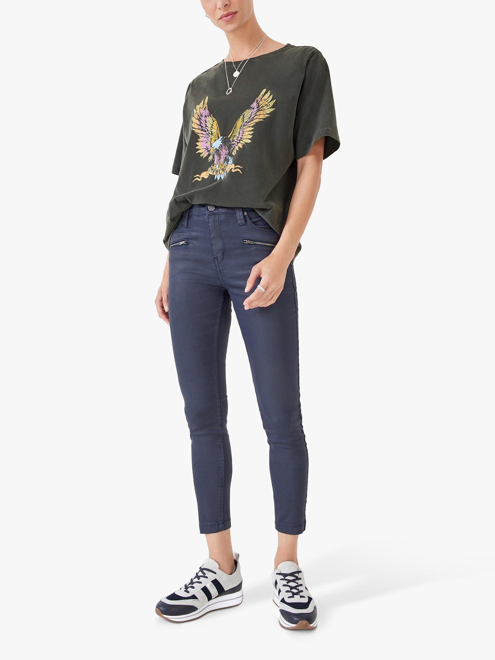 HUSH Coated Skinny Jeans, Midnight Navy