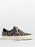 HUSH Alston Leather Leopard Print Trainers