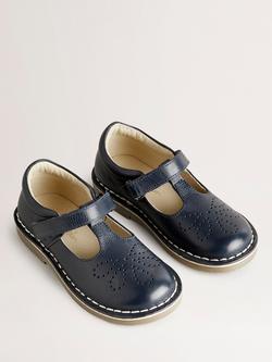 Mini Boden Children's Leather T-Bar Flats - view 2, Navy