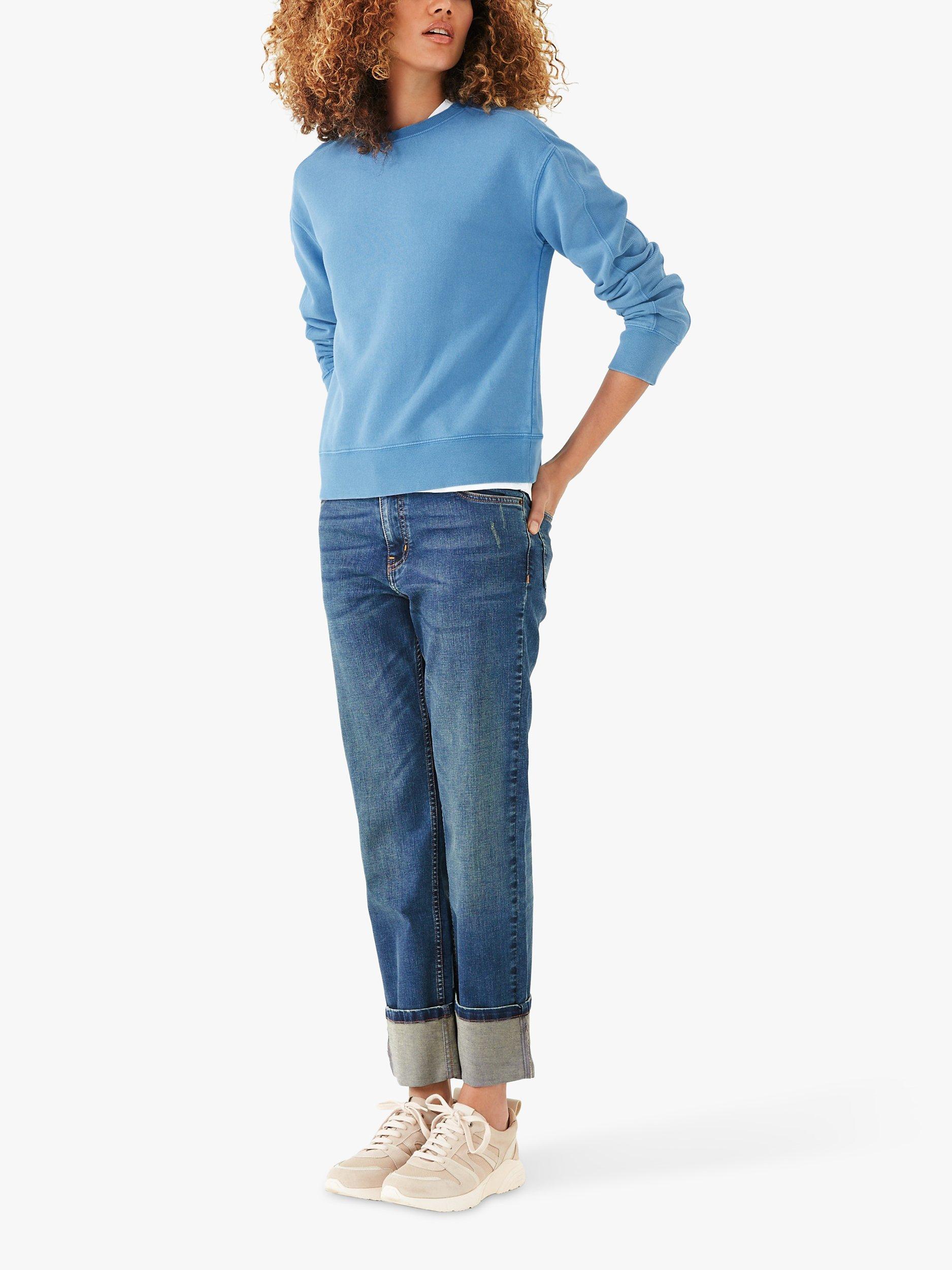 HUSH Ribbed Panel Organic Cotton Sweatshirt