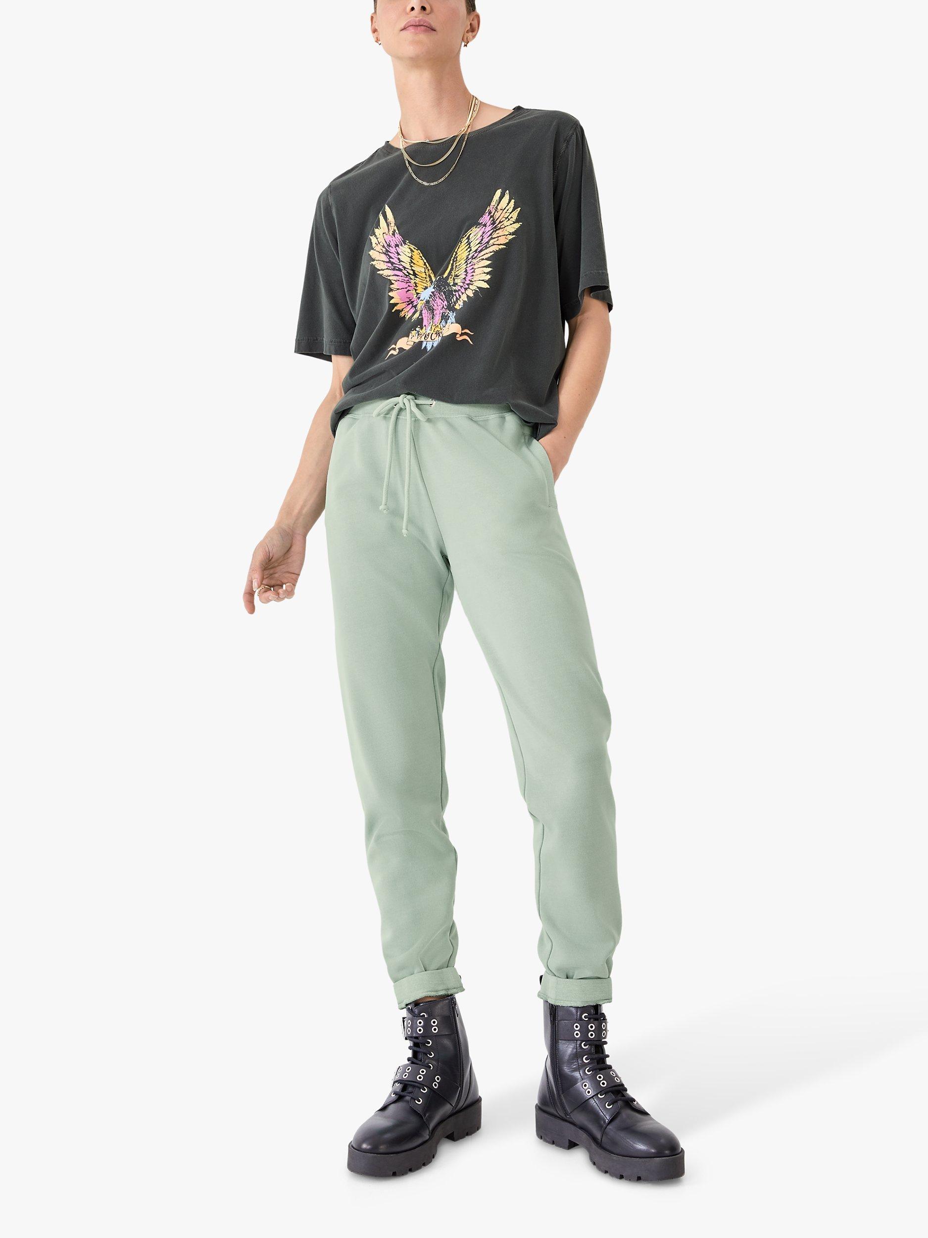 HUSH Finoula Washed Joggers, Grey Green