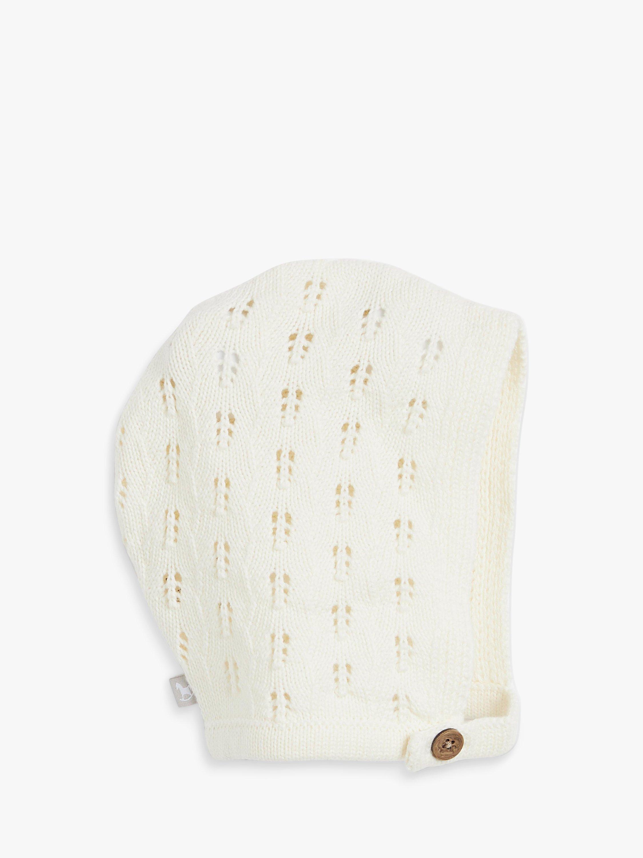 Product image 8 of 9, which shows The Little Tailor Baby Three Piece Cardigan, Bloomer & Bonnet Set, Cream, 6-9 months